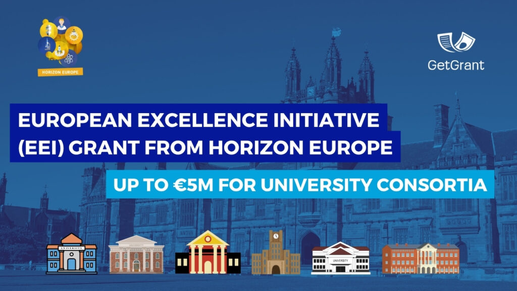 European Excellence Initiative (EEI) Grant from Horizon Europe: Up to €5M for University Consortia