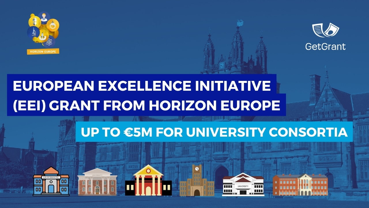 European Excellence Initiative (EEI) Grant from Horizon Europe: Up to €5M for University Consortia