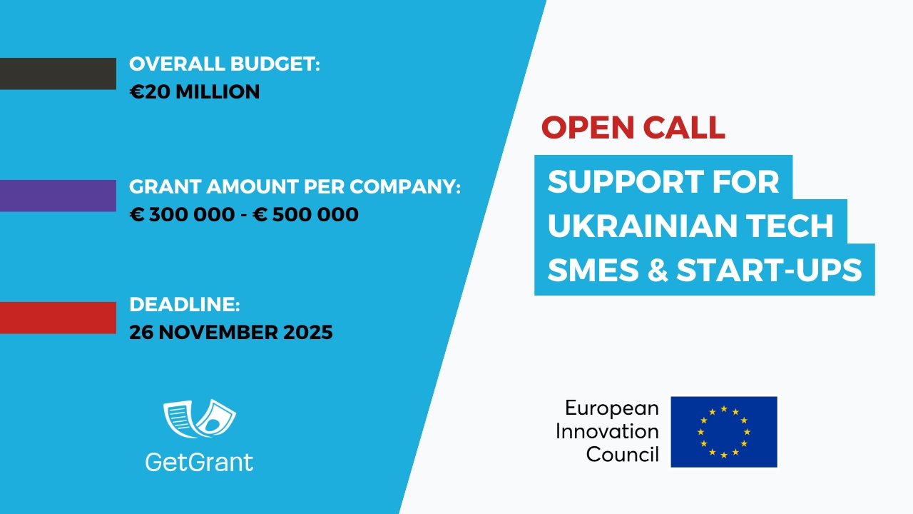 Support for Ukrainian Tech SMEs and Startups: Funding Opportunity from EIC