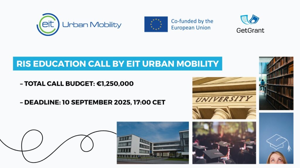 RIS Education Call by EIT Urban Mobility: Funding for Educational Projects in Urban Mobility
