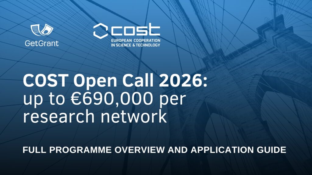 COST Open Call 2026: up to €690,000 per research network – full programme overview and application guide