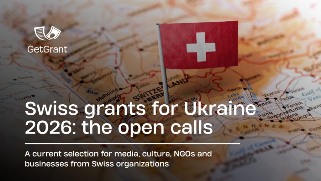 Swiss grants for Ukraine 2026: the open calls