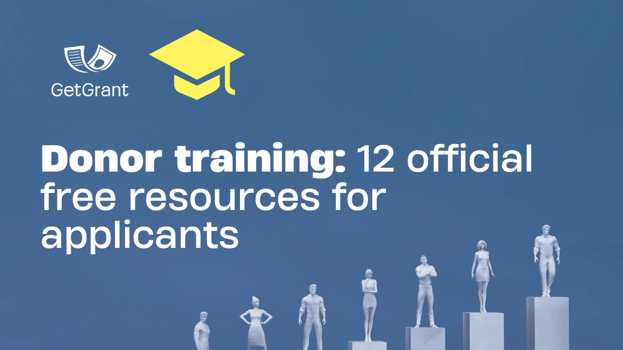 Donor training: 12 official free resources for applicants