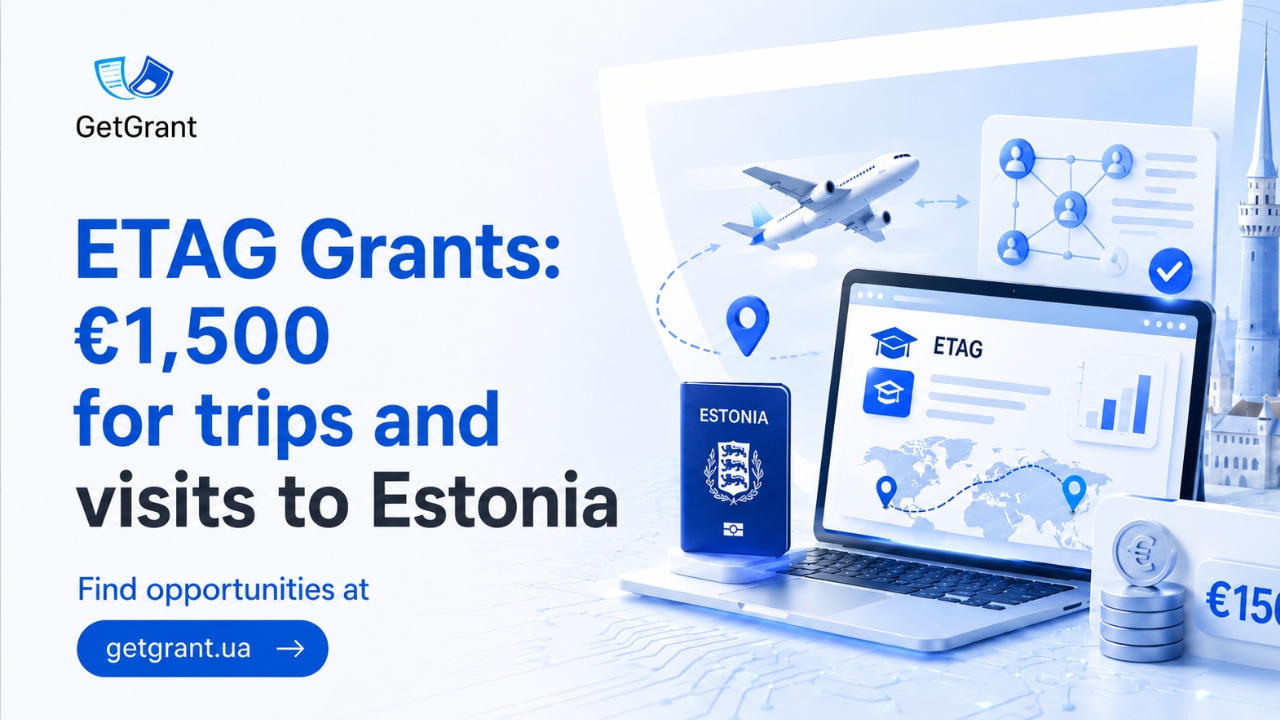 ETAG grants: EUR 1,500 for travel and visits to Estonia